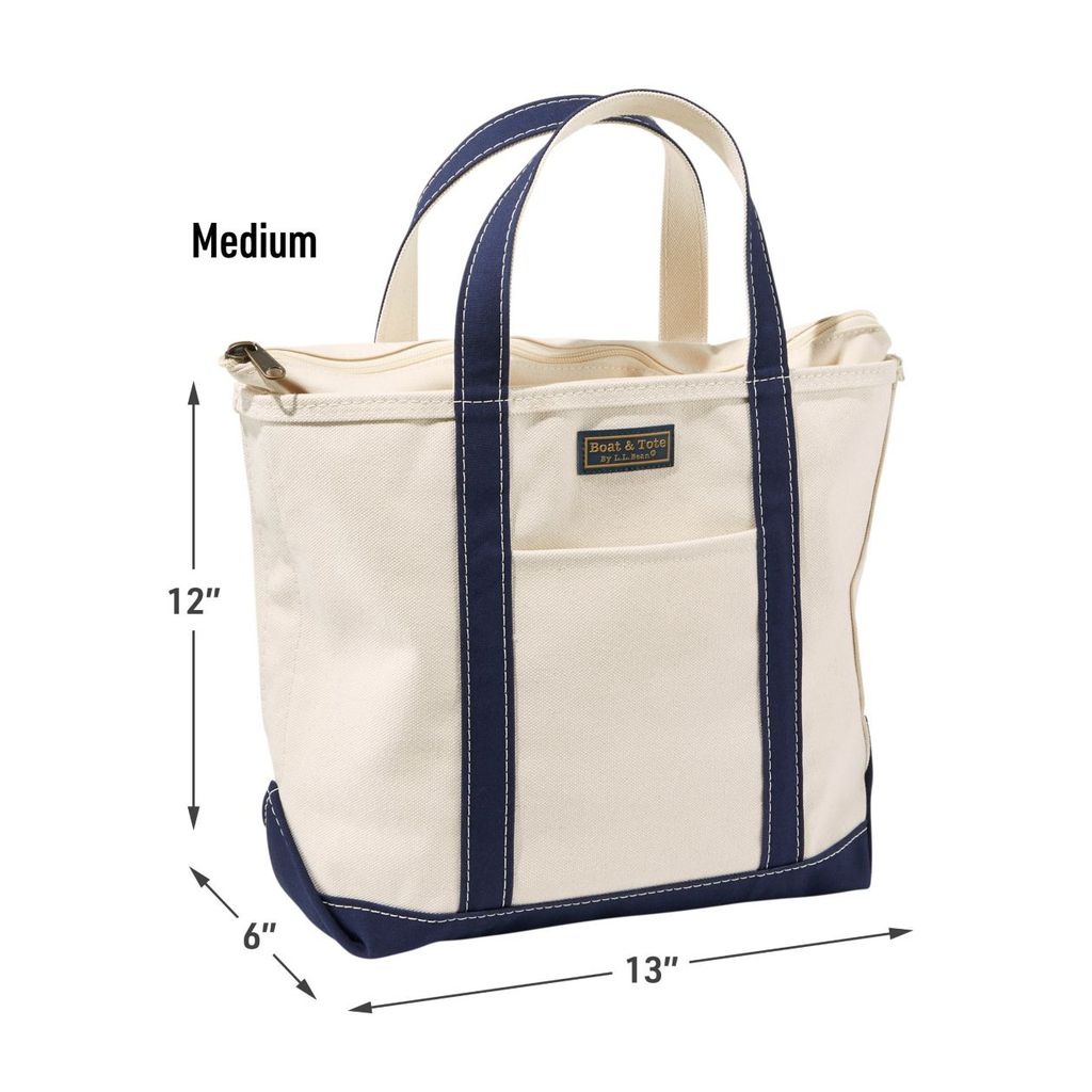 L.L.Bean Boat and Tote Zip-Top with Pocket(Black/Black)