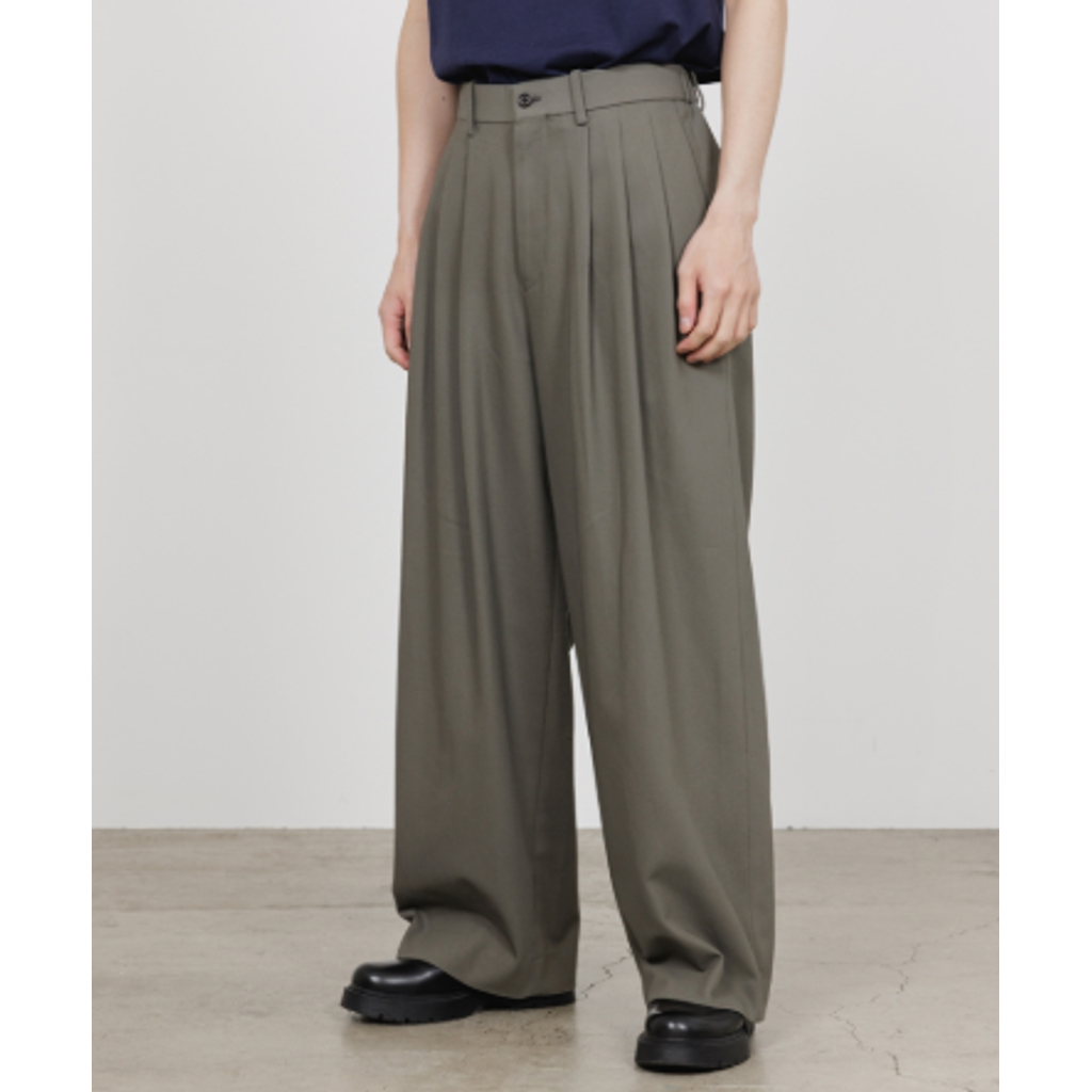 【予約商品】MARKAWARE  TRIPLE PLEATED WIDE TROUSERS