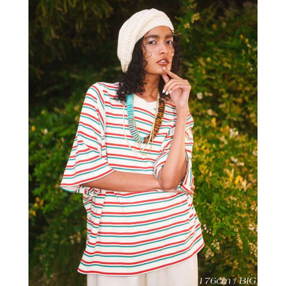 AMBERGLEAM  Border Panel Daily T-Shirt