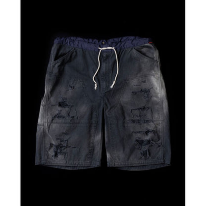 ANACHRONORM DOUBLE KNEE DAMAGED PAINTER SHORT PANTS