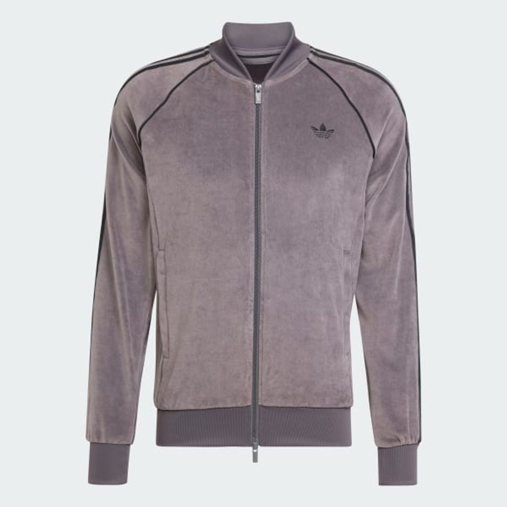 adidas Originals SST アディカラー ベロア トラックトップ – MAROON