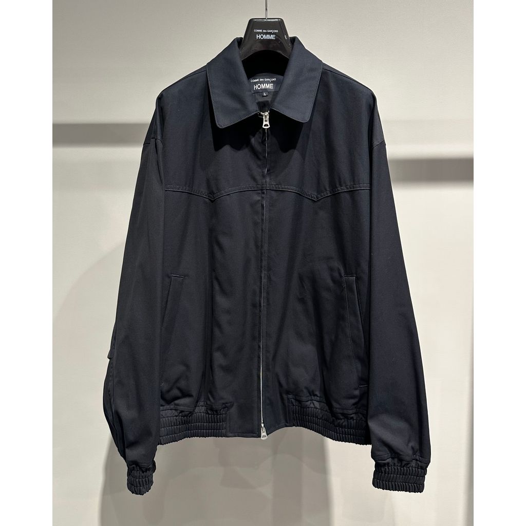 COMME des GARCONS HOMME COTTON YARN-DYED BLOUSON（NAVY）