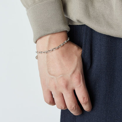 XOLO JEWELRY Solid Anchor Link Bracelet 4mm 19cm