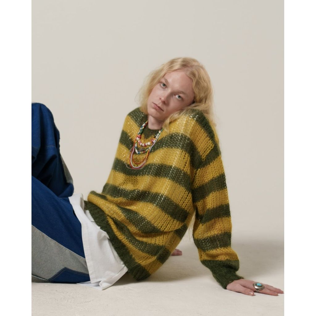 AMBERGLEAM Mesh Mohair knit