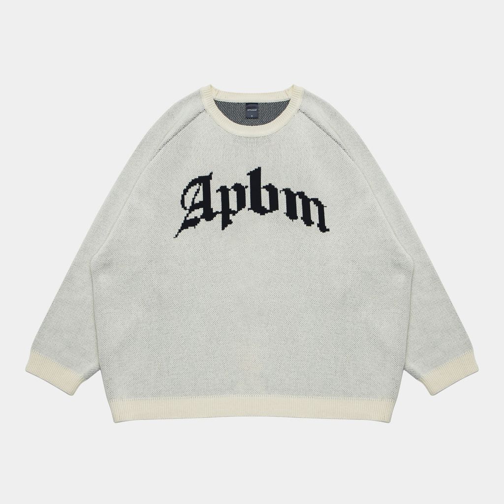 APPLEBUM "APBM" KNIT SWEATER [OFF WHITE] / 2420503