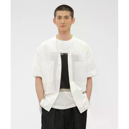 MHL. WORN HIGH COUNT DRY COTTON LINEN SHIRT
