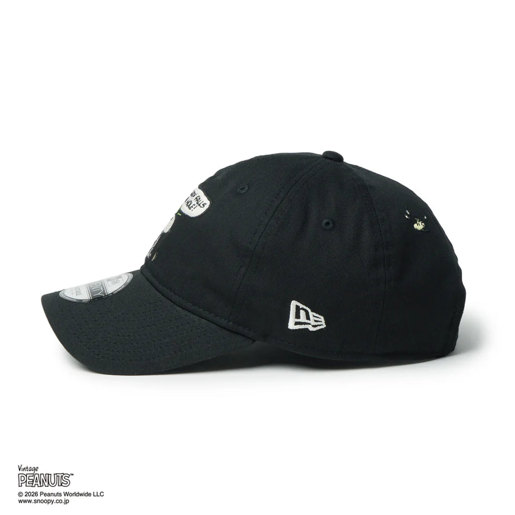NEW ERA 9TWENTY Vintage PEANUTS ピーナッツ GOLF スヌーピー ウッドストック ブラック 14865329