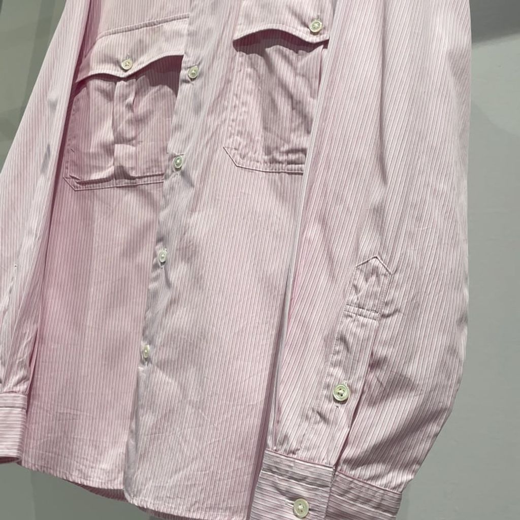 PORTER CLASSIC ROLL UP STRIPE SHIRT