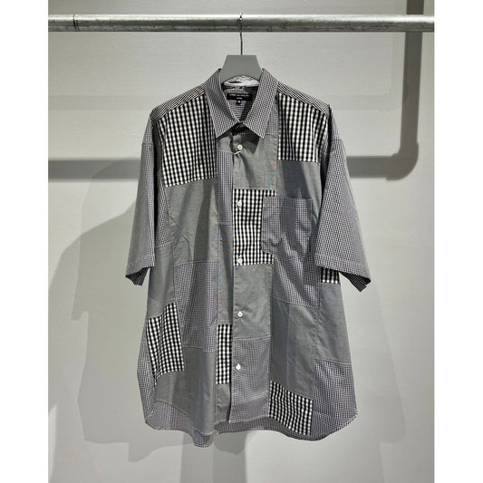 COMME des GARCONS HOMME ギンガムチェック パッチワーク シャツ