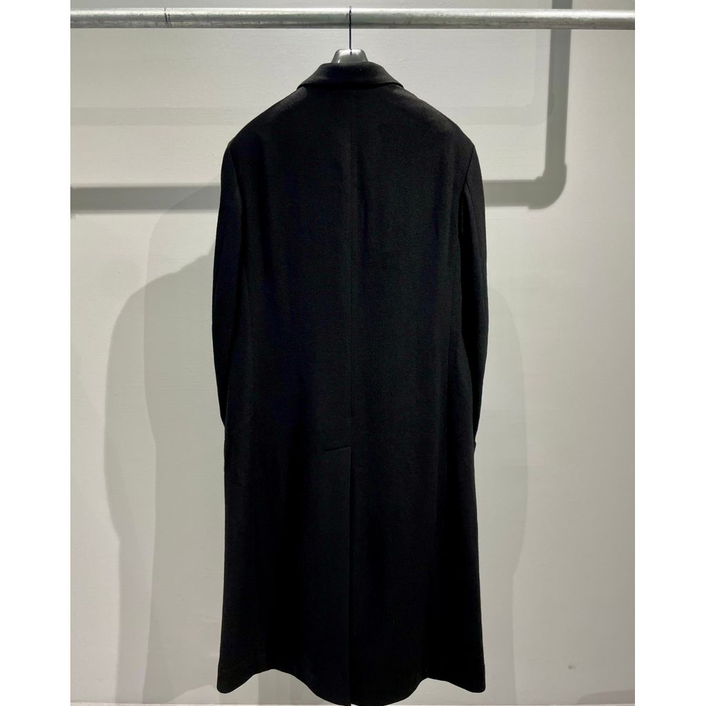 Y's for men WOOL NYLON LONG JACKET WITH MACKIN SLEEVE