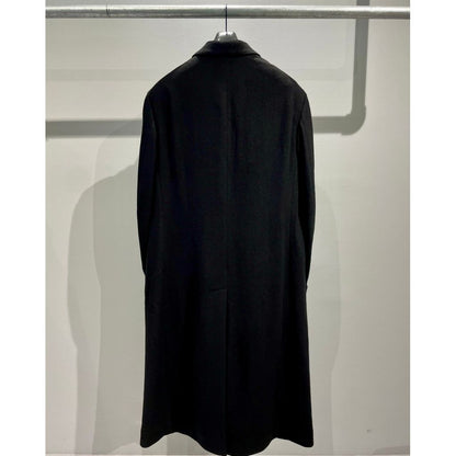 Y's for men WOOL NYLON LONG JACKET WITH MACKIN SLEEVE
