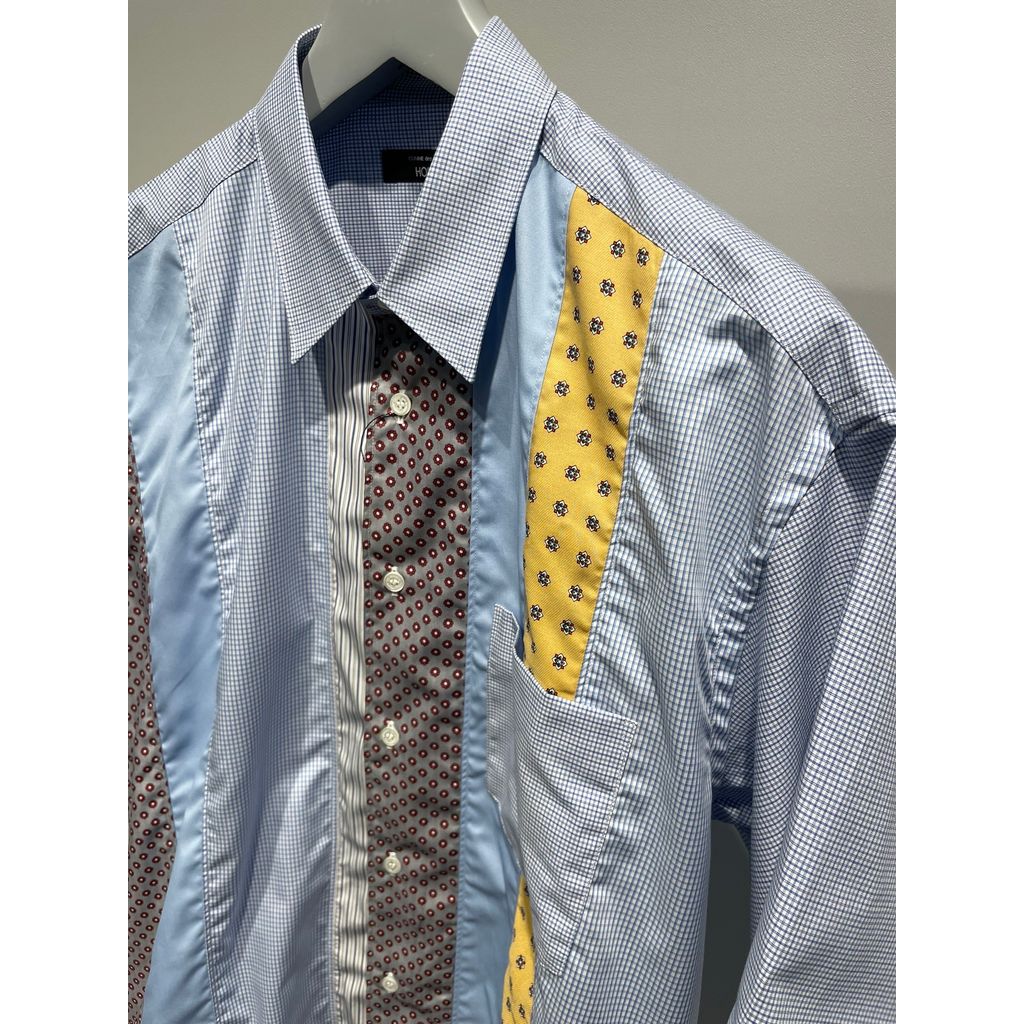COMME des GARCONS HOMME パッチワーク MIXシャツ