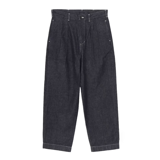 Ground Y×EDWIN 11oz INDIGO DENIM WIDE-TUCK PANTS WITH TAB DETAIL