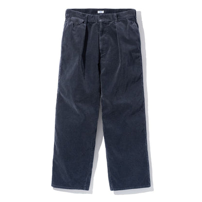 FOUNDOUR COTTON CORDUROY WIDE TUCK TROUSERS