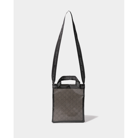 beautiful people plaid vinyl logo tape sacoche bag