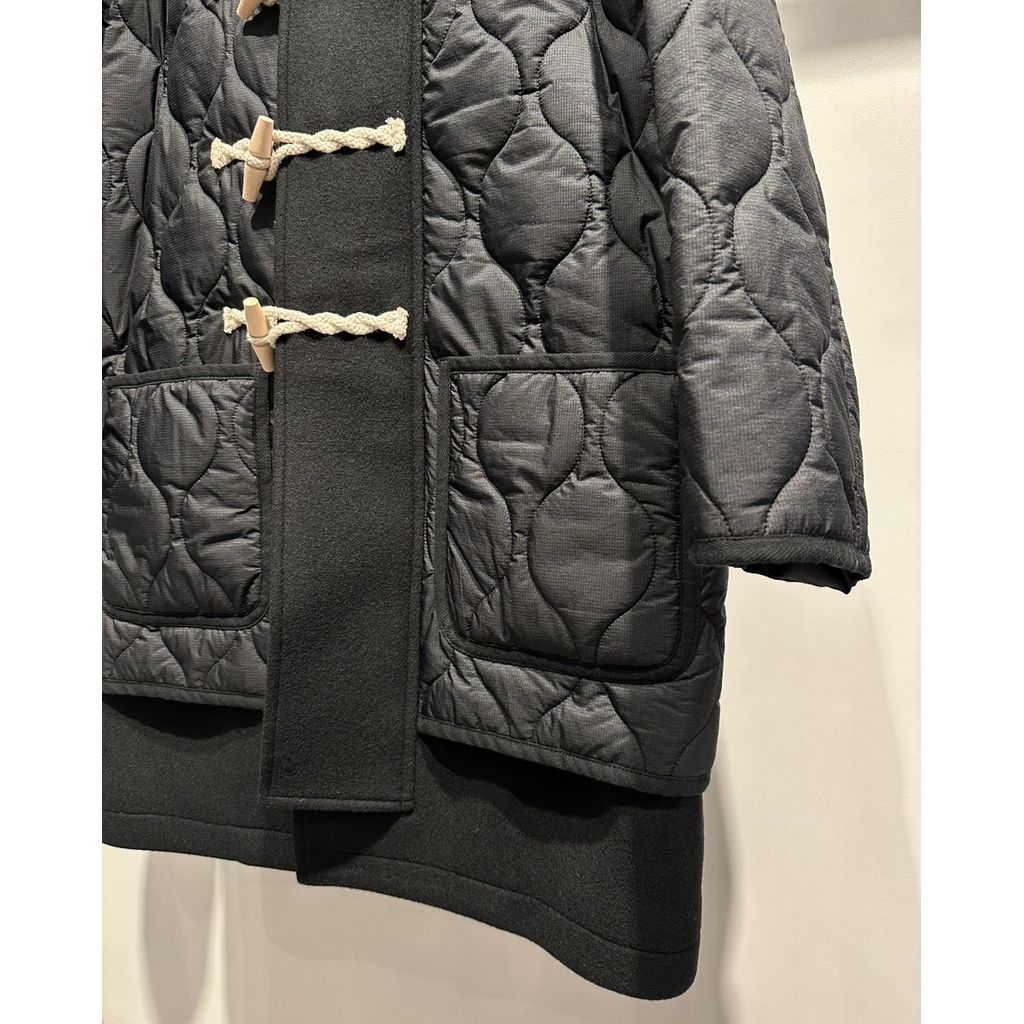COMME des GARCONS HOMME WOOL MELTON × NYLON QUILTING DUFFLE COAT