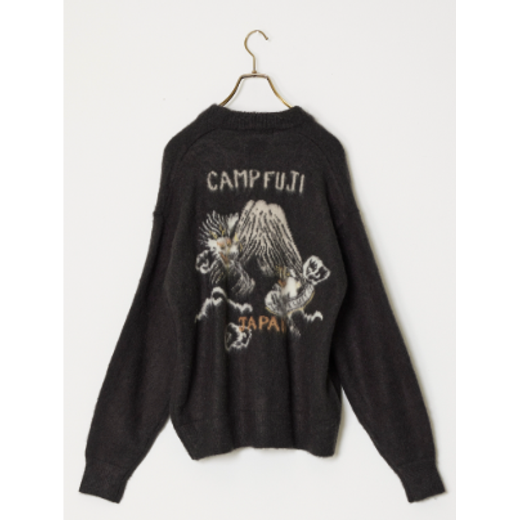 【予約商品】REMI RELIEF 起毛ニットカーデ(スカ柄)