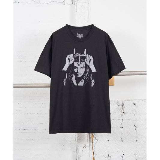 Y's for men × masses ROUND NECK SHORT SLEEVE T B