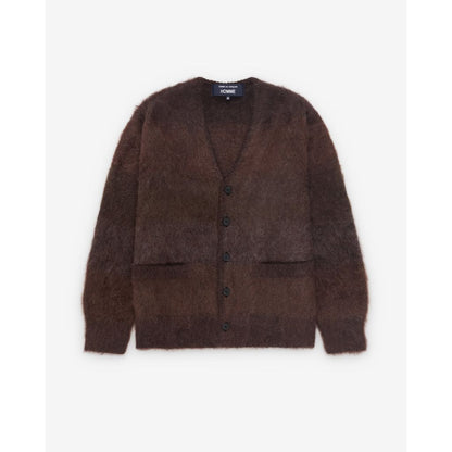 COMME des GARCONS HOMME MOHAIR BORDER CARDIGAN（BROWN）