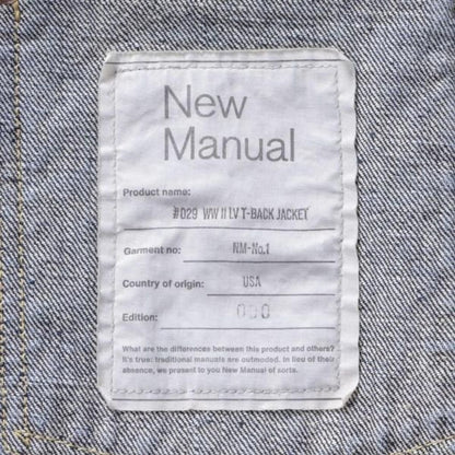 New Manual #029 WW II LV T-BACK JACKET