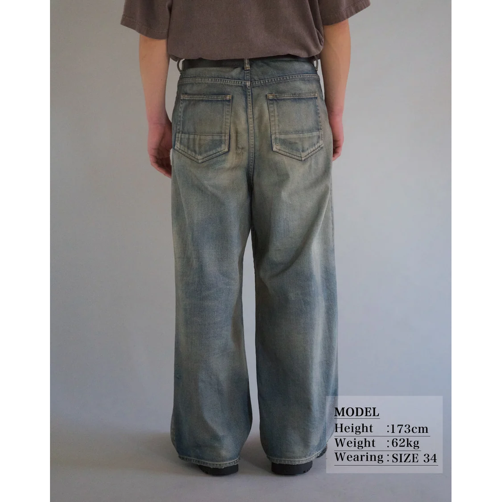 ANACHRONORM REMAKED WIDE 5P DENIM PANTS LIGHT INDIGO