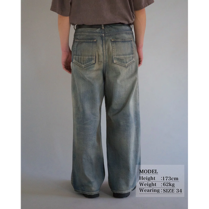 ANACHRONORM REMAKED WIDE 5P DENIM PANTS LIGHT INDIGO