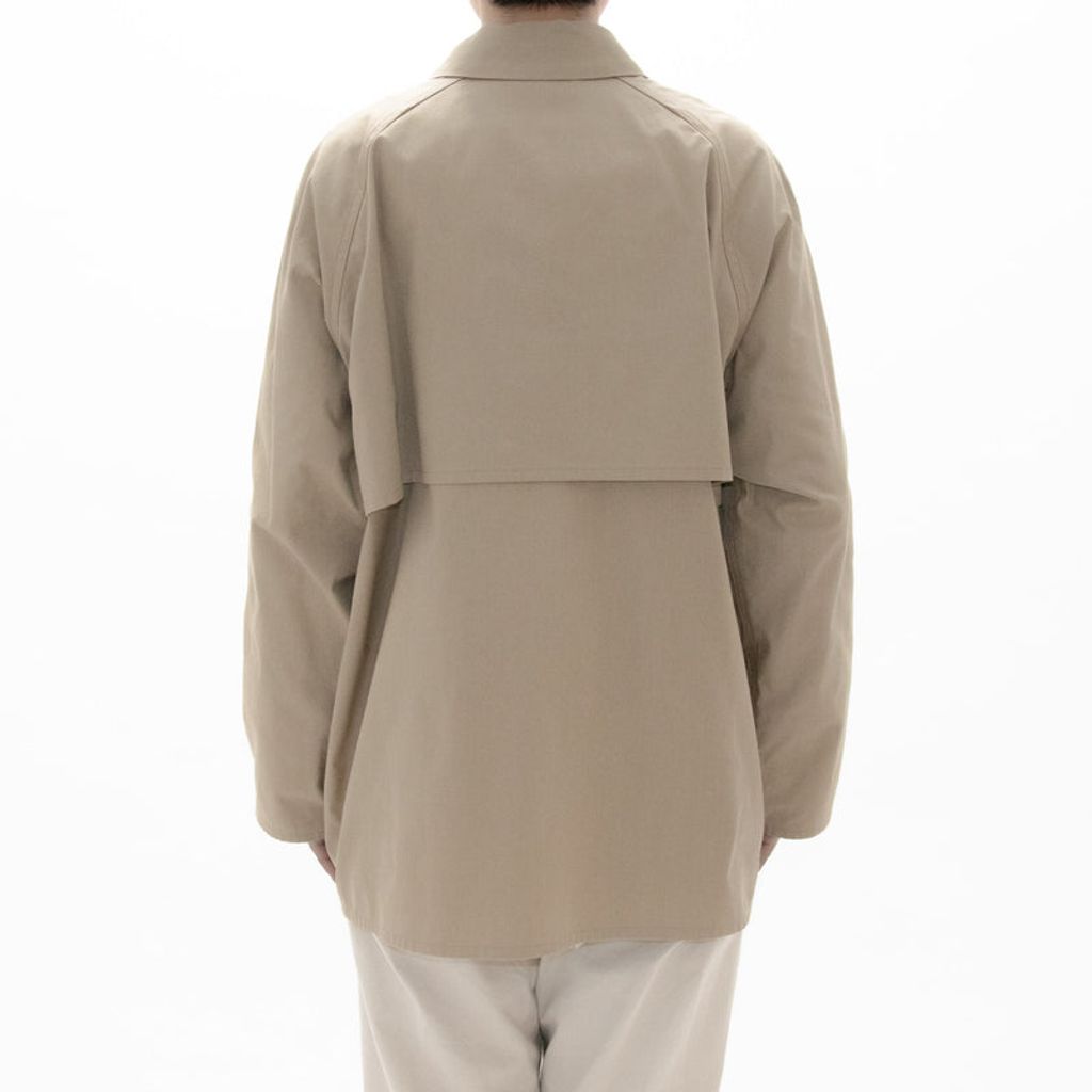 YAECA  Zip and Button Short Coat