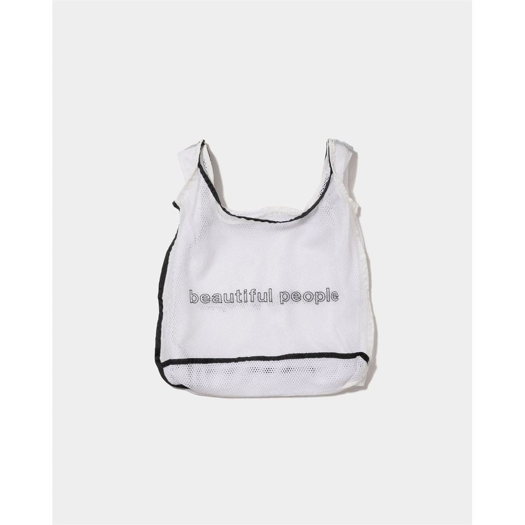 beautiful people contour logo flip mesh bag