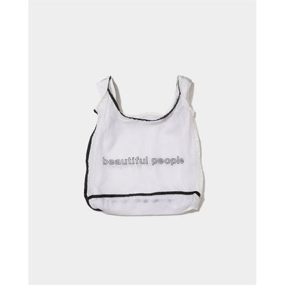 beautiful people contour logo flip mesh bag