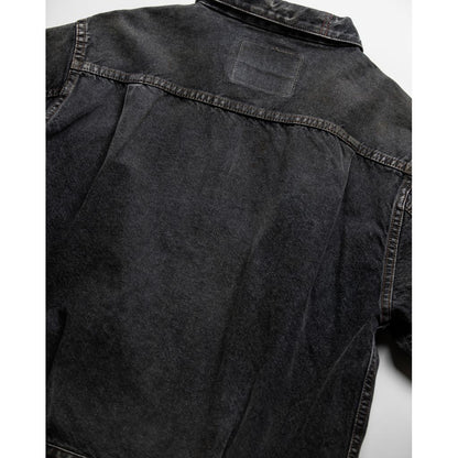ANACHRONORM FRONT TUCK WASHED BLACK DENIM JACKET
