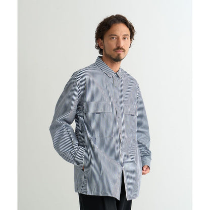NANGA  STRIPE W POCKET BOX SHIRT(MEN)