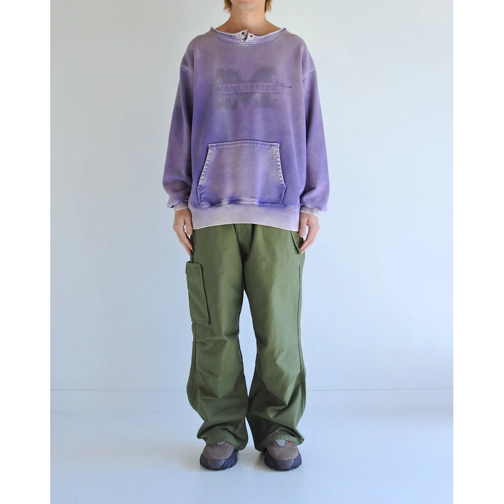 ANACHRONORM MANCHESTER PRINTED CUT-OFF SWEAT PARKA