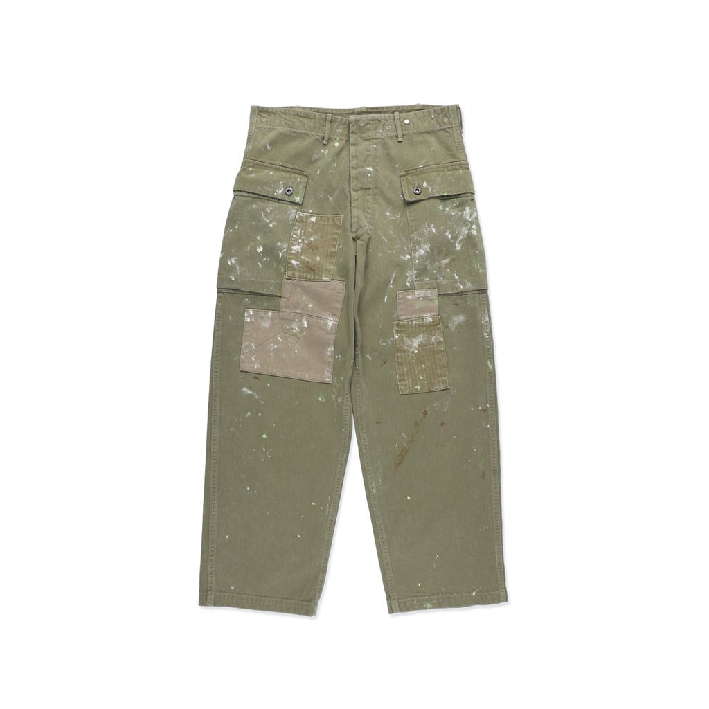 BOW WOW PAINT STAINED USMC P-44 HBT TROUSERS
