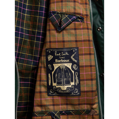 《Barbour × Paul Smith》【GAMEFAIR / ゲームフェア】ワックス コットン ミドルレングス コート