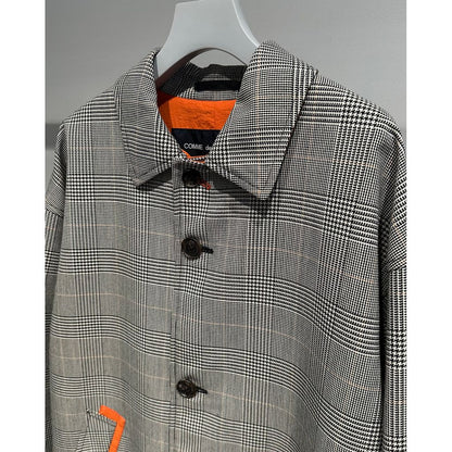 COMME des GARCONS HOMME  ウールエステルグレンチェック コート