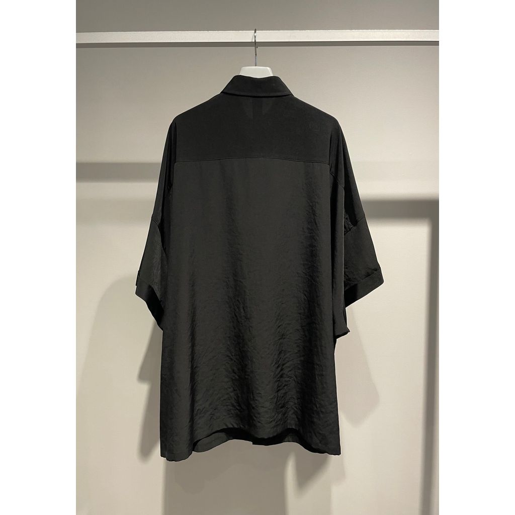Ground Y CREPE DE CHINE FRONT DOLMAN BIG SHIRT SHORT SLEEVES