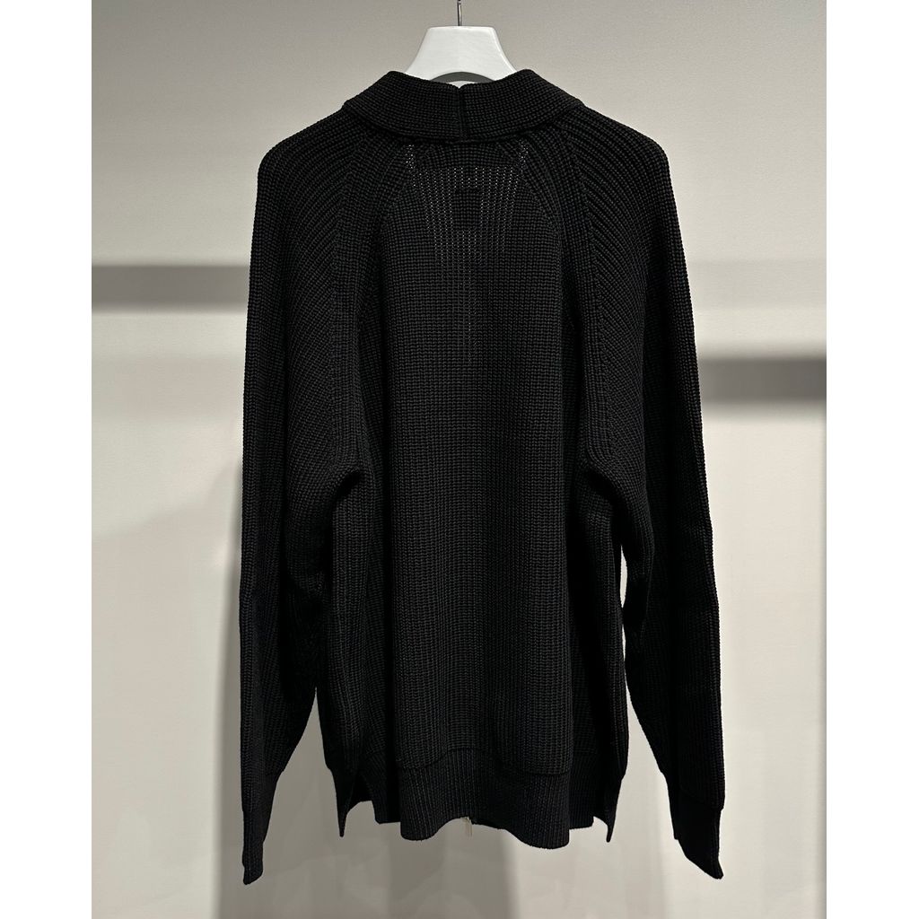 COMME des GARCONS HOMME BATONER W-NAME WOOL KNIT CARDIGAN（BLACK）