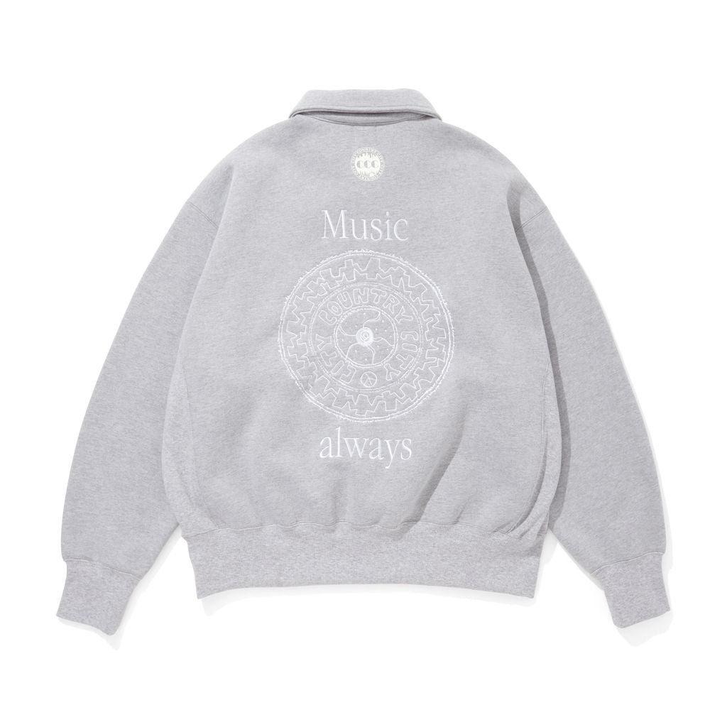 CITY COUNTRY CITY EMBROIDERED LOGO HAFE ZIP SWEATSHIRTS