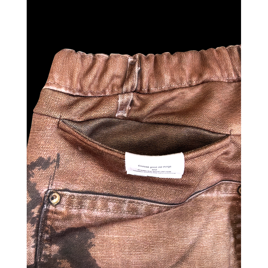 TALKING ABOUT THE ABSTRACTION PRINT DUCK WIDE PANTS