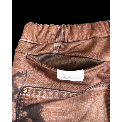 TALKING ABOUT THE ABSTRACTION PRINT DUCK WIDE PANTS