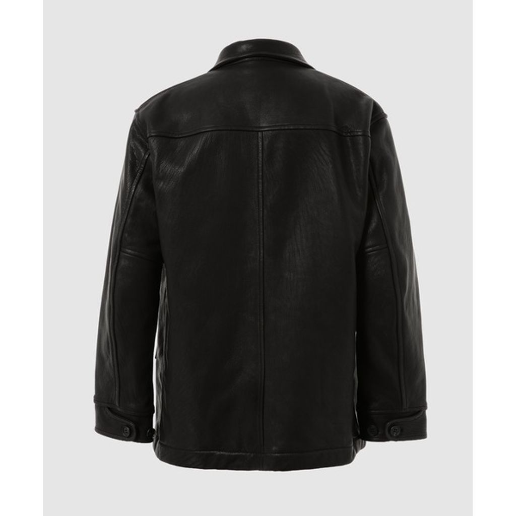 COMME des GARCONS HOMME DEER SKIN LEATHER CAR COAT
