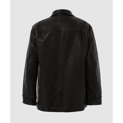 COMME des GARCONS HOMME DEER SKIN LEATHER CAR COAT