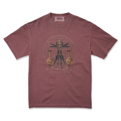 HOMBRENINO S/S PRINT TEE (MASK PIGMENT DYED)