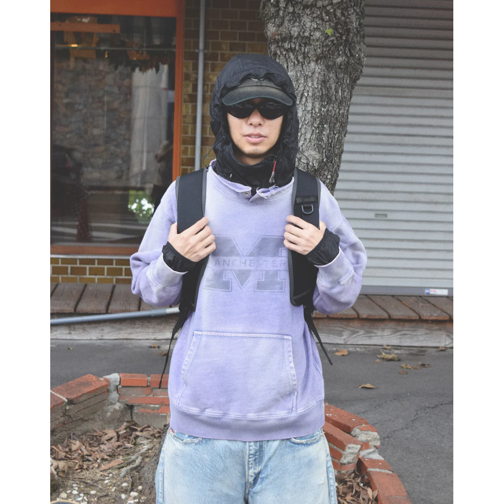 ANACHRONORM MANCHESTER PRINTED CUT-OFF SWEAT PARKA – MAROON