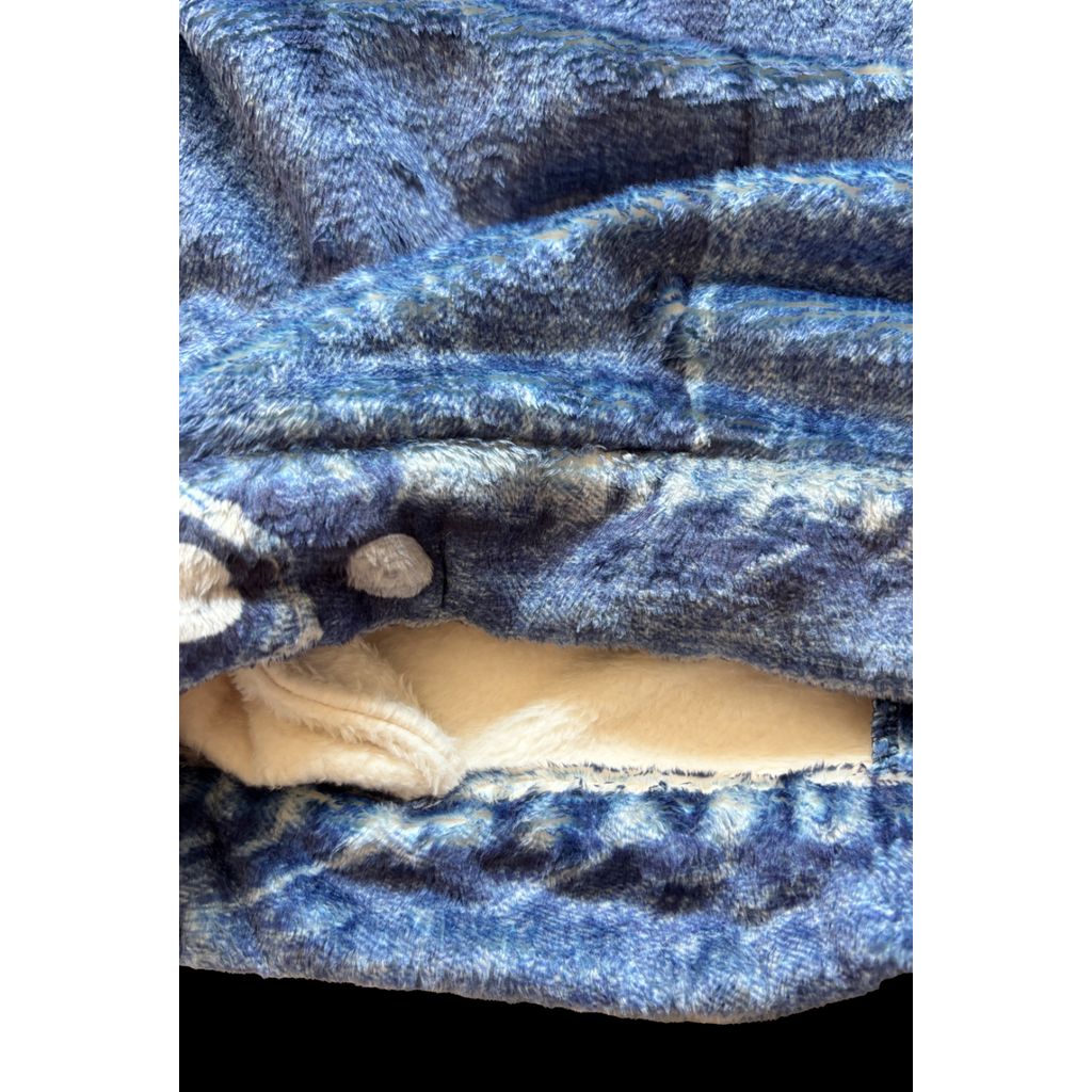 TALKING ABOUT THE ABSTRACTION DENIM PRINT FUR JKT