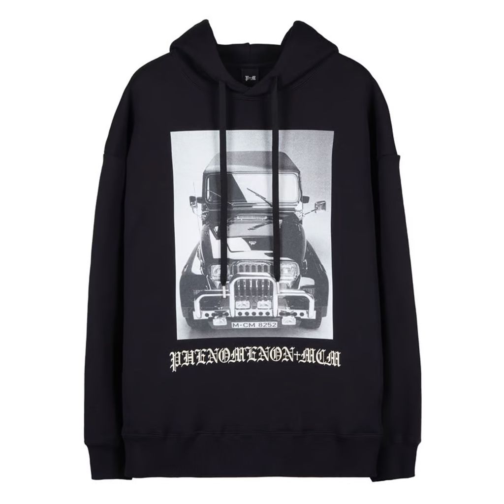 P+M/PHENOMENON VEHICLE PHOTO PRINTED PULLOVER HOODED