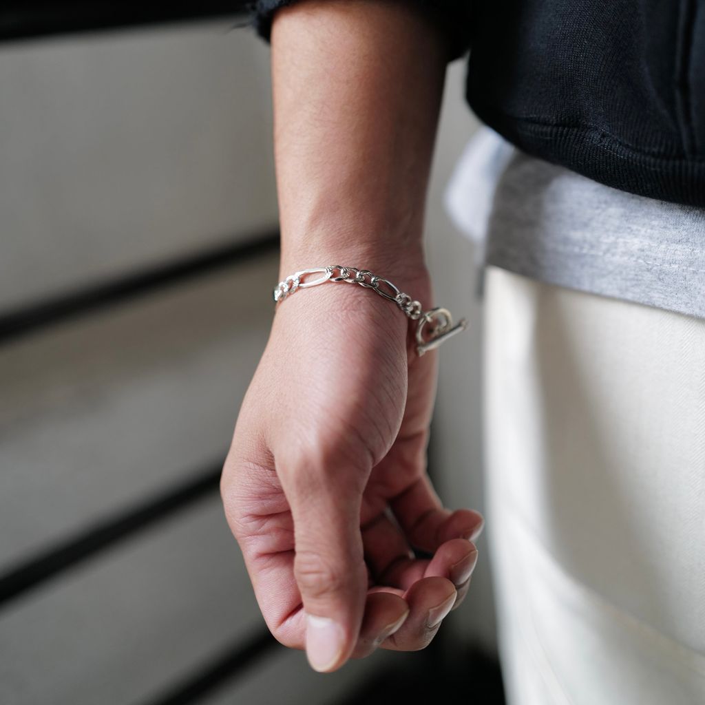 XOLO JEWELRY  ID Figaro Link Bracelet 6mm-17cm