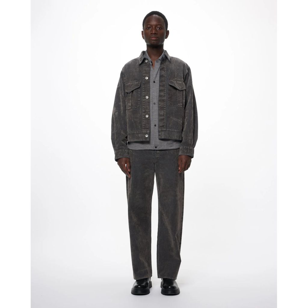 marka Velvet-Flocked Organic Cotton Denim / Canadian Military Work Jacket