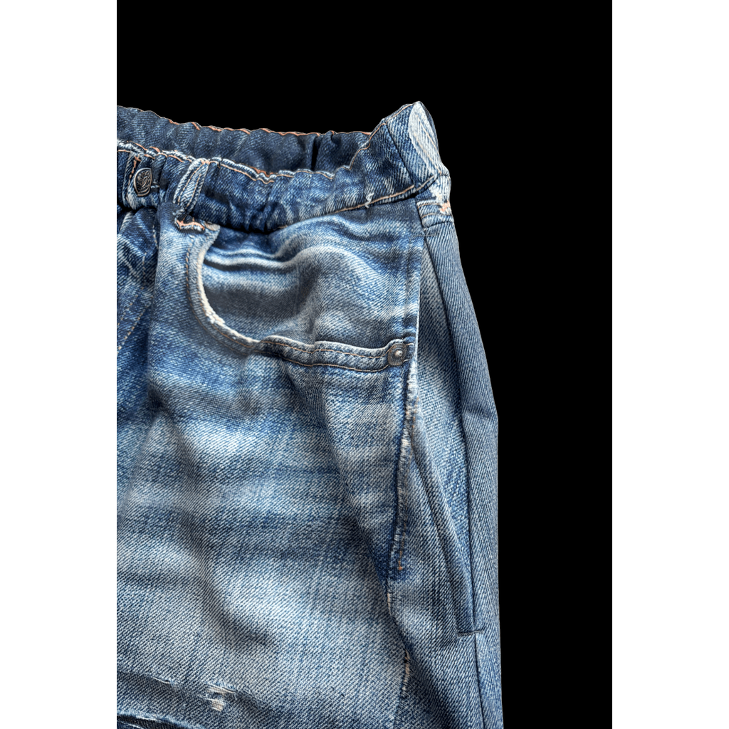 TALKING ABOUT THE ABSTRACTION DENIM PRINT WIDE PT