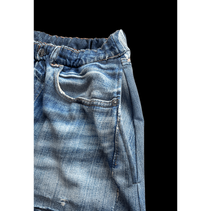 TALKING ABOUT THE ABSTRACTION DENIM PRINT WIDE PT